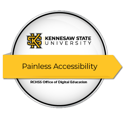 Painless Accessibility presented by RCHSS Office of Digital Edu, Souvenir